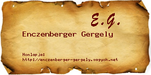 Enczenberger Gergely névjegykártya