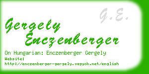 gergely enczenberger business card